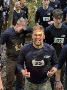 Care after Combat Stuart completing the Civvy 2 Commando challenge