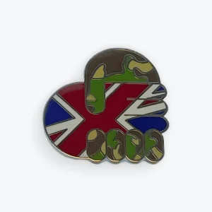 Silver lapel pin